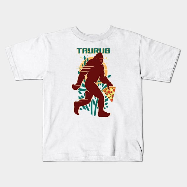 Taurus Horoscope Sign Kids T-Shirt by PalmGallery